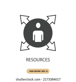 Ressourcensymbol-Vektorelemente für Infografik-Web