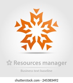 Resources manager business icon for creative design