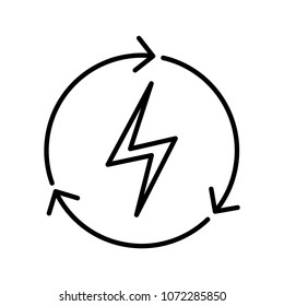 Resources power icon, vector illustration