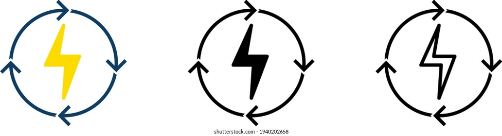 Resources power icon, vector illustration