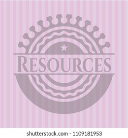  Resources realistic pink emblem