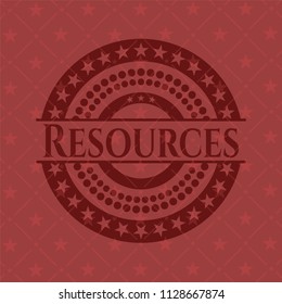 Resources realistic red emblem