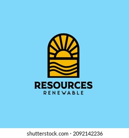 resources renewable illustration logo design