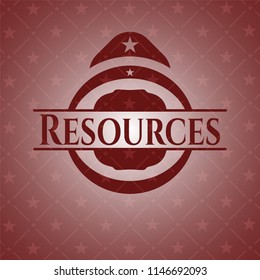 Resources retro red emblem