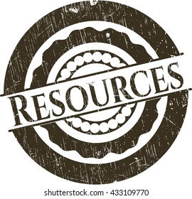Sello gruñón de goma de recursos