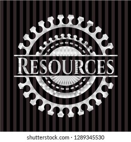 Resources silver shiny badge