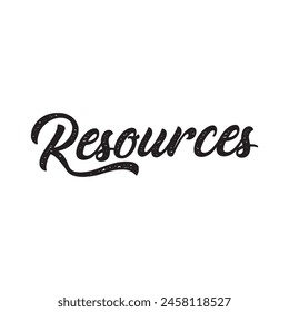 resources text on white background.