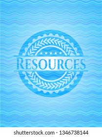 Resources water style emblem.