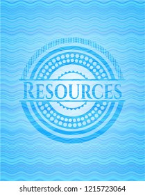 Resources water wave representation badge background.