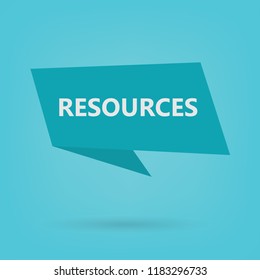 resources word on a sticker- vector illustration