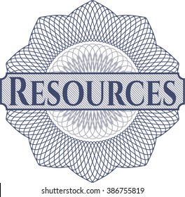 Resources written inside abstract linear rosette