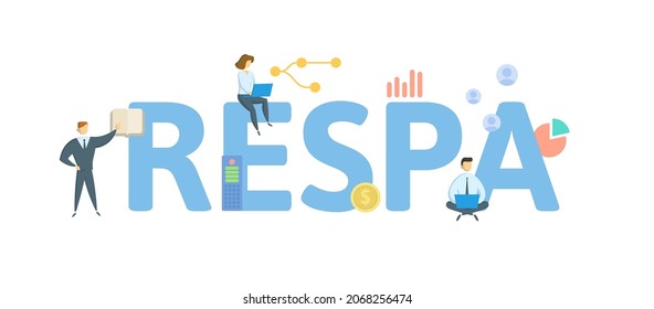 RESPA, Real Estate Settlement Procedures Act. Concept with keyword, people and icons. Flat vector illustration. Isolated on white.