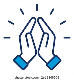 Respetar la Ilustración vectorial Blue Icon