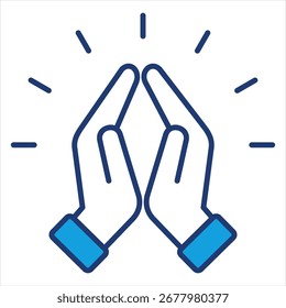 Respetar la Ilustración vectorial Blue Icon