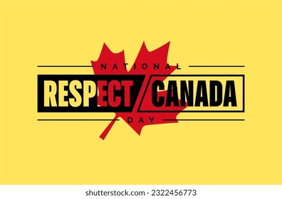 Respect Canada Day, background template Holiday concept