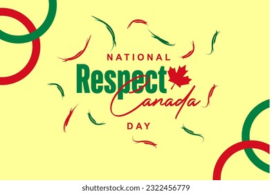 Respect Canada Day, background template Holiday concept