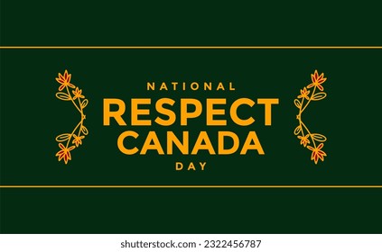 Respect Canada Day, background template Holiday concept