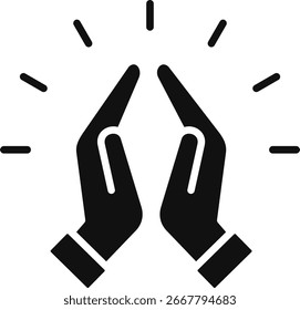 Respetar la Ilustración vectorial de iconos de glifos