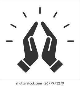 Respetar la Ilustración vectorial de iconos de glifos