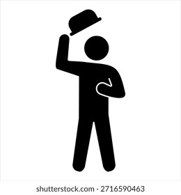 Respetar la Ilustración vectorial de iconos de glifos