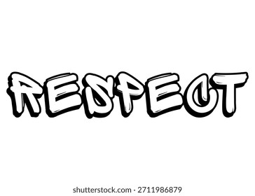 Respect graffiti word Vector fuente
Palabra de fuente del Vector en un fondo blanco