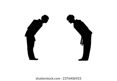 Respect and honor each other before and after competing in sports. set taekwondo silhouette vector. Boxing and competition silhouettes vector image,