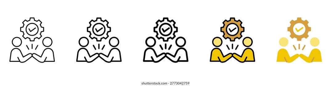 Respect Icon With Differences and Colors Style Illustration