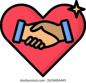 Respect Icon Lineal Color Vector Illustration