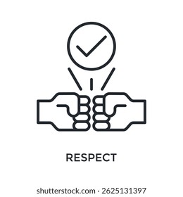 Respeitar Estilo De Estrutura De Tópicos Do Ícone. Ilustração De Vetor Para Design Gráfico