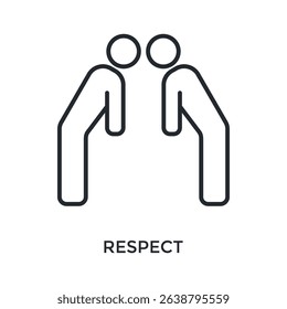 Respect Icon Outline Style. Vector Illustration For Graphic Design