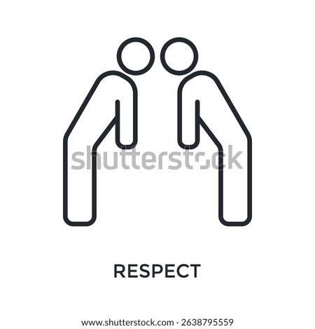 Respect Icon Outline Style. Vector Illustration For Graphic Design