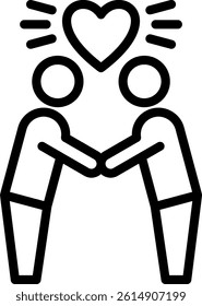 Respect Icon Outline Vector Illustration
