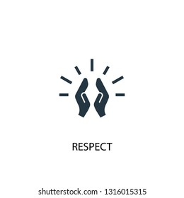 Respect Icon. Simple Element Illustration. Respect Concept Symbol Design. Can Be Used For Web And Mobile.