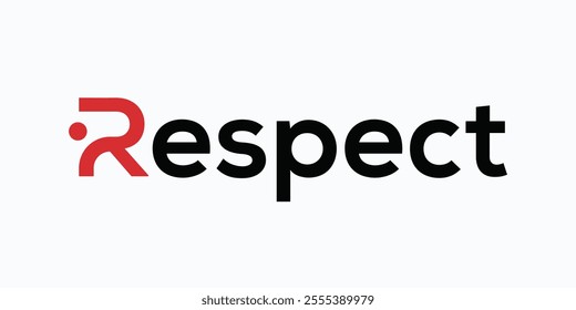 respect logo design vector template, word mark graphic concept