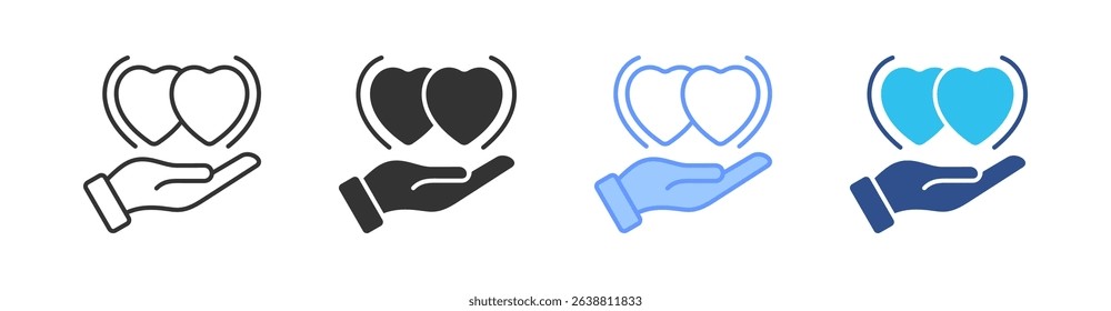 Respect Multi Style Icon Set Vector