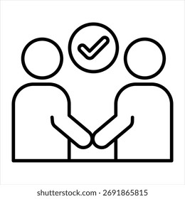 Respetar el Vector de ilustración de icono de contorno