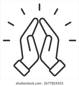 Respetar la Ilustración vectorial de iconos de esquema