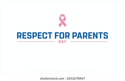 Projeto do Dia do Respeito para os Pais em fundo branco, Projeto tipográfico do Dia do Respeito para os Pais, Projeto Vetor do Dia do Respeito para os Pais, Dia do Respeito para os Pais