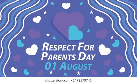 Respect For Parents Day vector banner design. Happy Respect For Parents Day modern minimal graphic poster illustration.