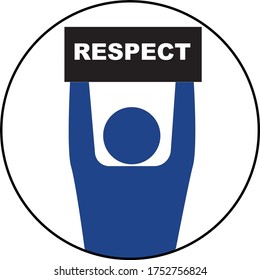 Respect - Peaceful Protest Sign (vector icon)