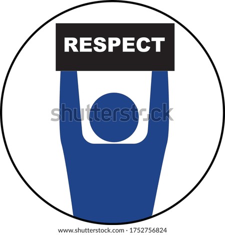 Respect - Peaceful Protest Sign (vector icon)