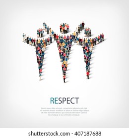 Respect People Sign 3d