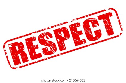 RESPECT red stamp text on white