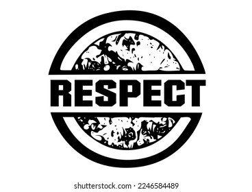 respect stamp design, stamp illustration 