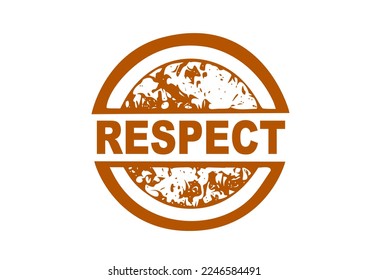 diseño de marca de respeto, ilustración de sello 
