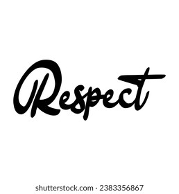 respect text on white background.