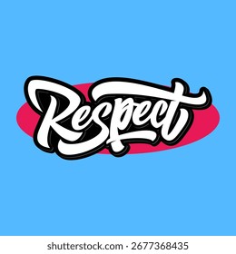 Respeitar tipografia lettering Logo Vetor Design Logotipo