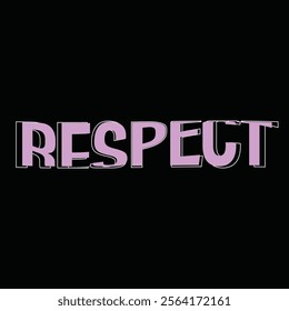 Respect Typography Logo Design Vector Template.