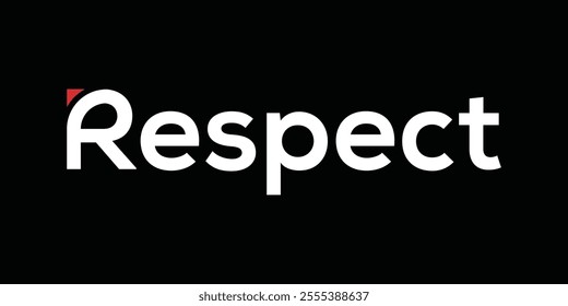 respect typography logo design, word mark graphic vector template