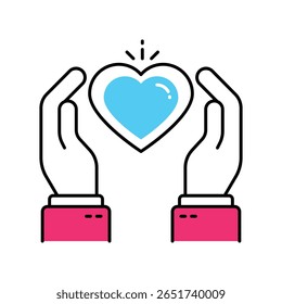 Respect Vector Filled outline illustration style icon. EPS 10 file